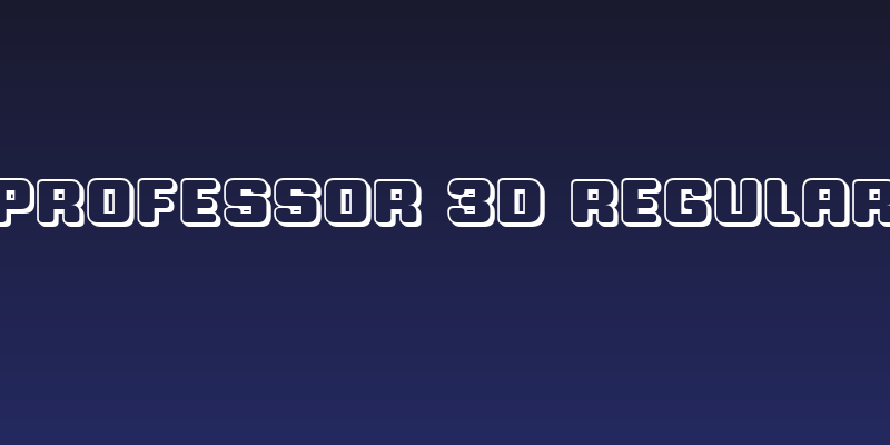 Professor 3D Regular Social Header