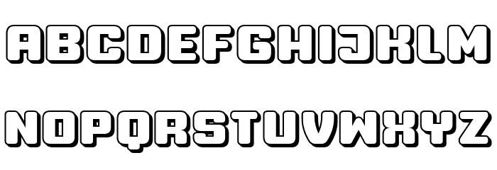Professor 3D Regular Font LOWERCASE
