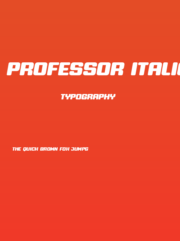 Professor Italic Poster