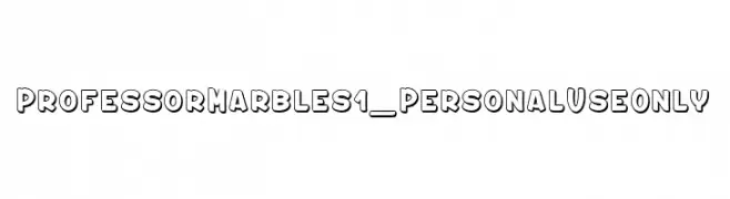 Professor Marbles 1_PersonalUseOnly  नि: शुल्क फ़ॉन्ट्स डाउनलोड