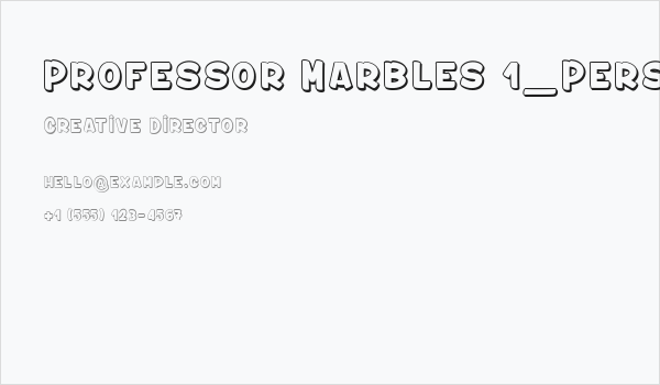 Professor Marbles 1_PersonalUseOnly Business Card