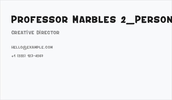 Professor Marbles 2_PersonalUseOnly Business Card