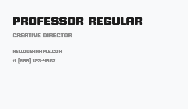Professor Regular Business Card
