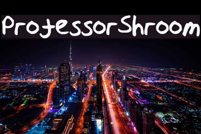 ProfessorShroom Font examples