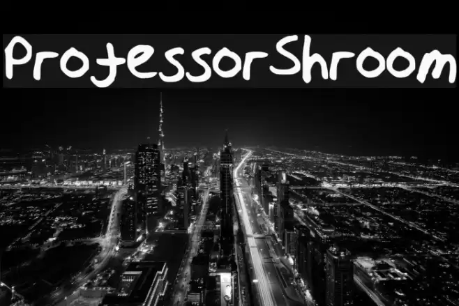 ProfessorShroom Font examples