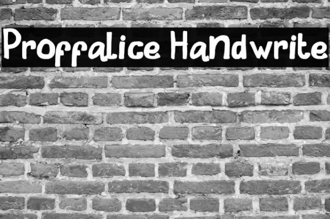 Proffalice Handwrite Schriftart examples