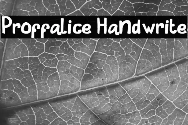 Proffalice Handwrite Schriftart examples