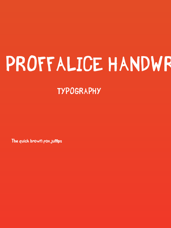 Proffalice Handwrite Poster