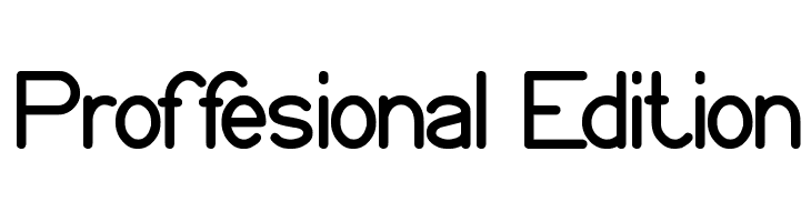 Proffesional Edition Font