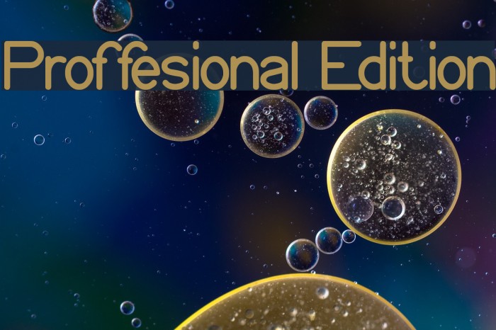 Proffesional Edition Font examples