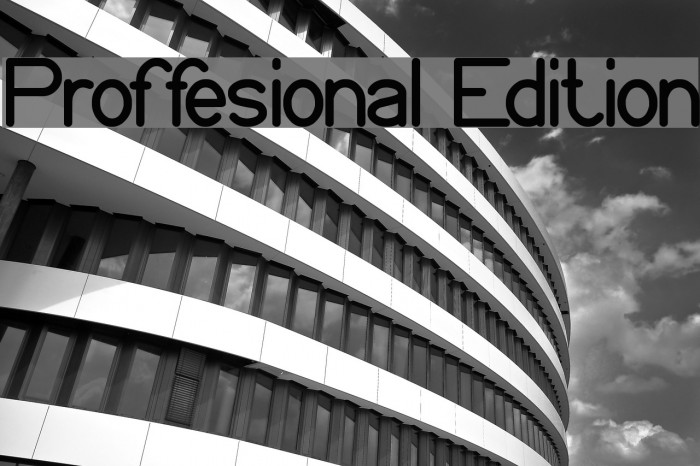 Proffesional Edition Font examples