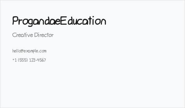 ProgandaeEducation Business Card