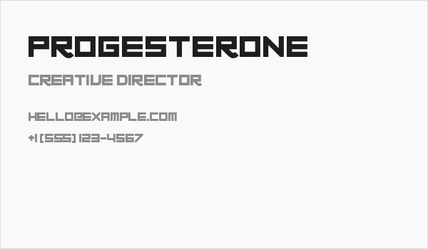 Progesterone Business Card