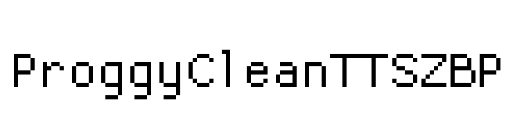 ProggyCleanTTSZBP फ़ॉन्ट