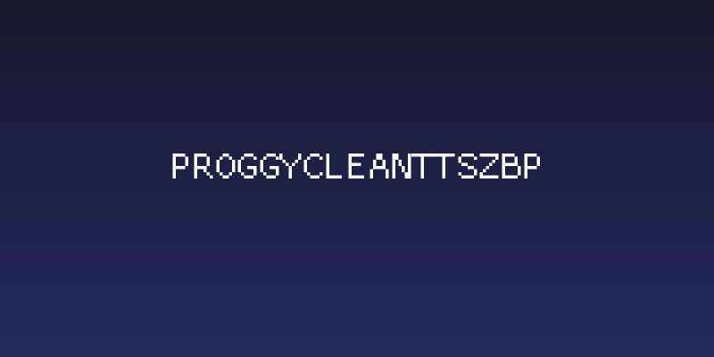 ProggyCleanTTSZBP Social Header
