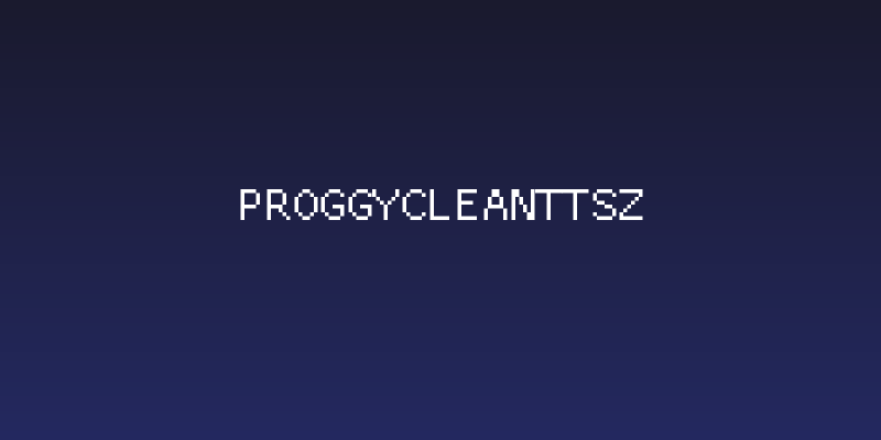 ProggyCleanTTSZ Social Header