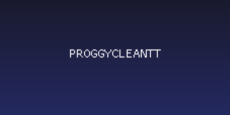ProggyCleanTT Social Header