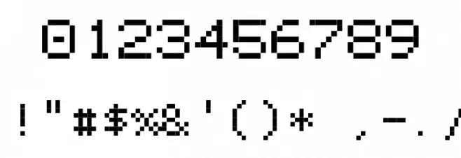 ProggySmallTT Font OTHER CHARS