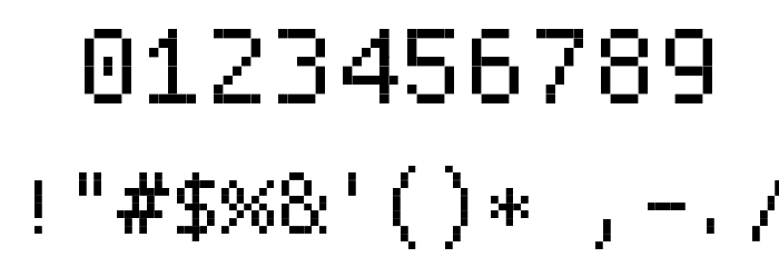 ProggySquareTT Font OTHER CHARS