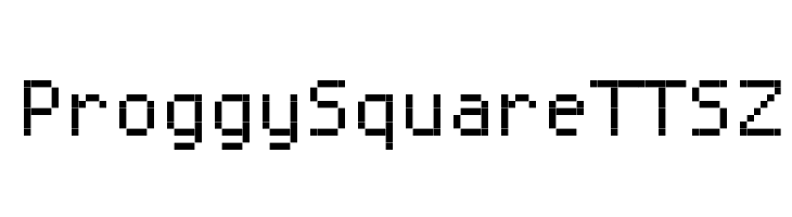 ProggySquareTTSZ  フリーフォントのダウンロード