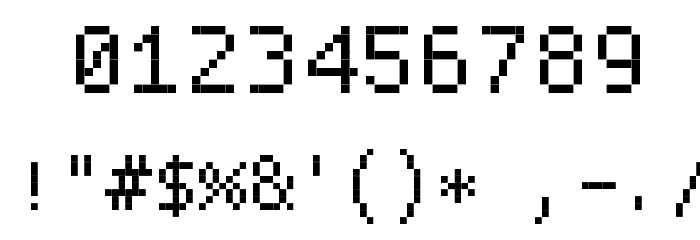 ProggySquareTTSZ Font OTHER CHARS