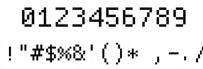 ProggySquareTTSZ Font OTHER CHARS