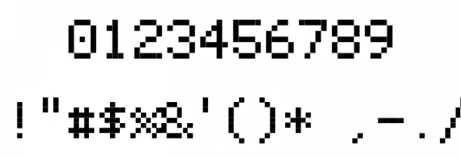 ProggyTinyTT Font OTHER CHARS