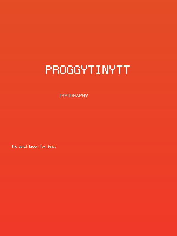 ProggyTinyTT Poster