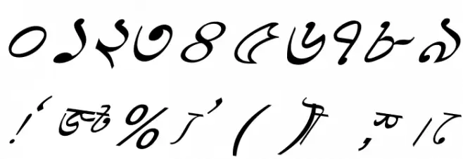 Progoty Skew Font OTHER CHARS