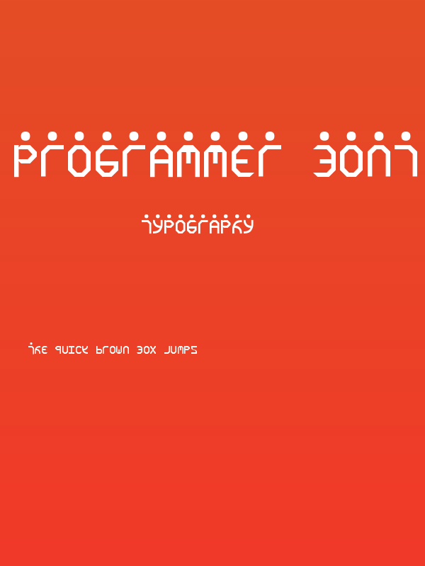 Programmer Font by Kyle Poster