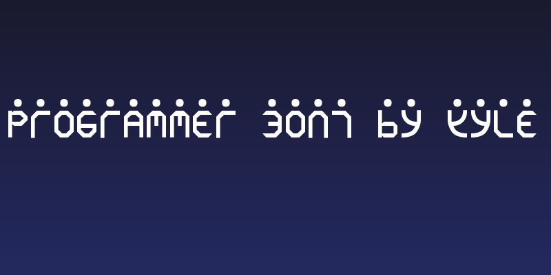Programmer Font by Kyle Social Header