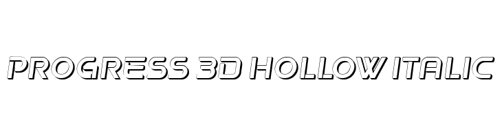 Progress 3D Hollow Italic  Descarca Fonturi Gratis