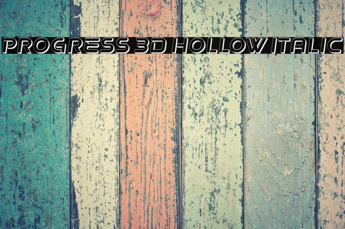 Progress 3D Hollow Italic Example 2
