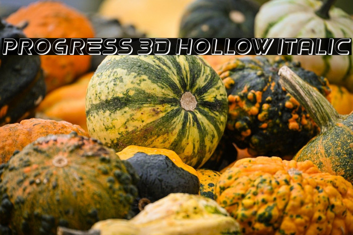 Progress 3D Hollow Italic Example 3