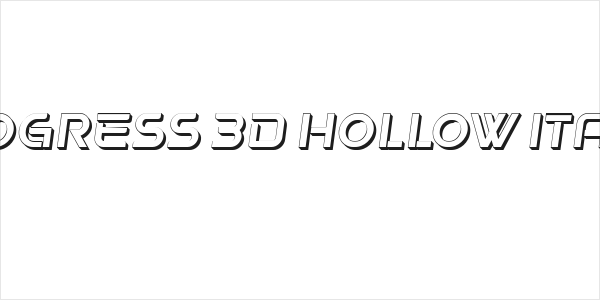Progress 3D Hollow Italic Logo