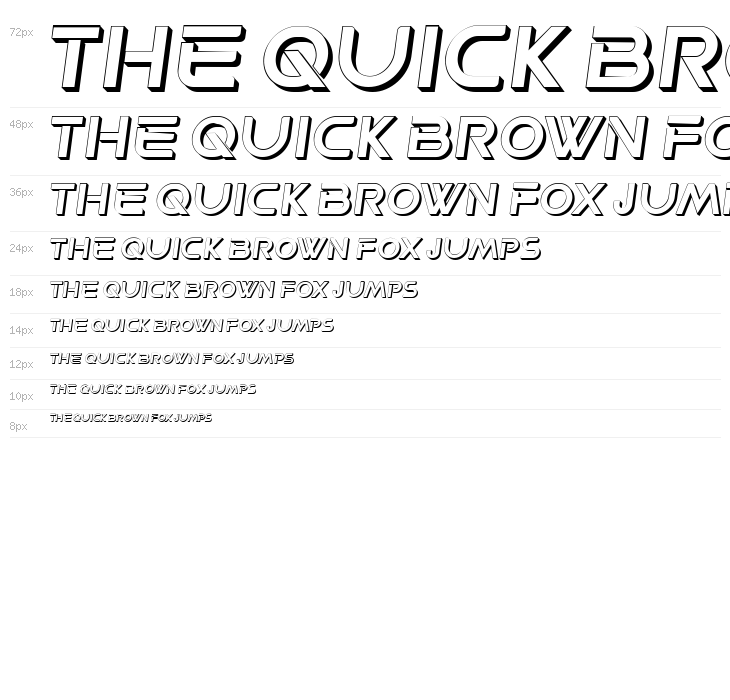 Progress 3D Hollow Italic Waterfall