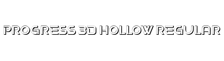 Progress 3D Hollow Regular  font caratteri gratis