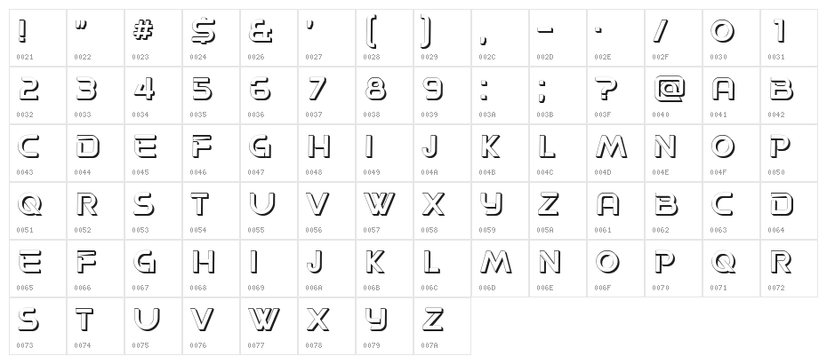 Progress 3D Hollow Regular Character Map