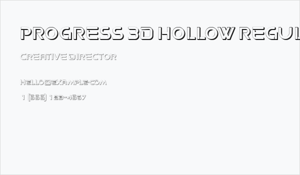 Progress 3D Hollow Regular Business Card