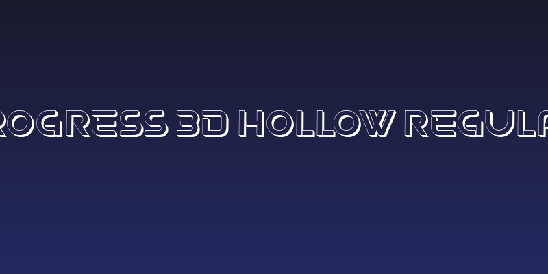 Progress 3D Hollow Regular Social Header
