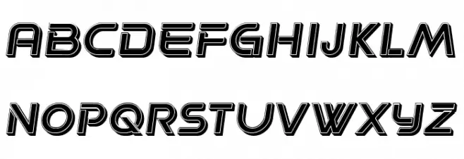Progress 3D Italic خط أحرف كبيرة