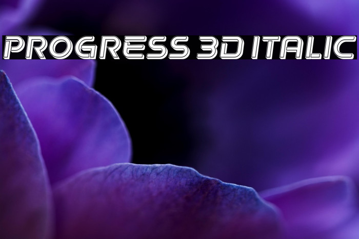 Progress 3D Italic Example 2