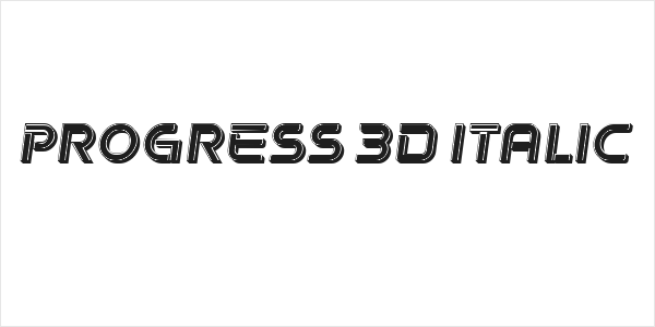 Progress 3D Italic Logo