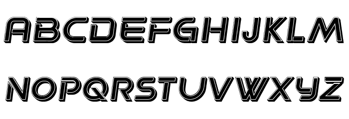 Progress 3D Italic Font LOWERCASE