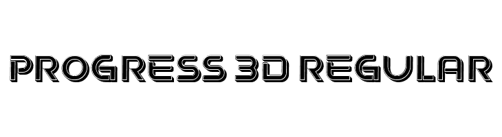 Progress 3D Regular  Free Fonts Download