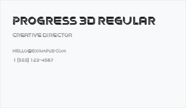 Progress 3D Regular Business Card