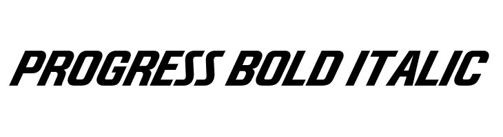 Progress Bold Italic  font caratteri gratis