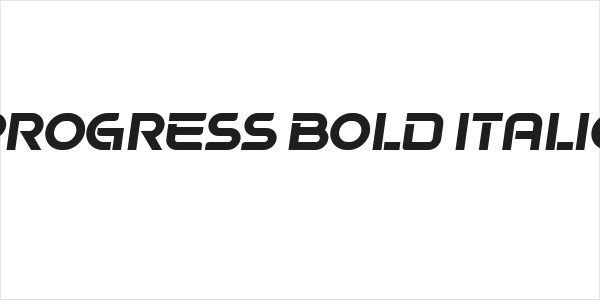 Progress Bold Italic Logo
