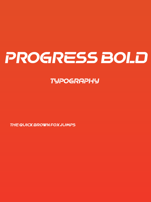 Progress Bold Italic Poster