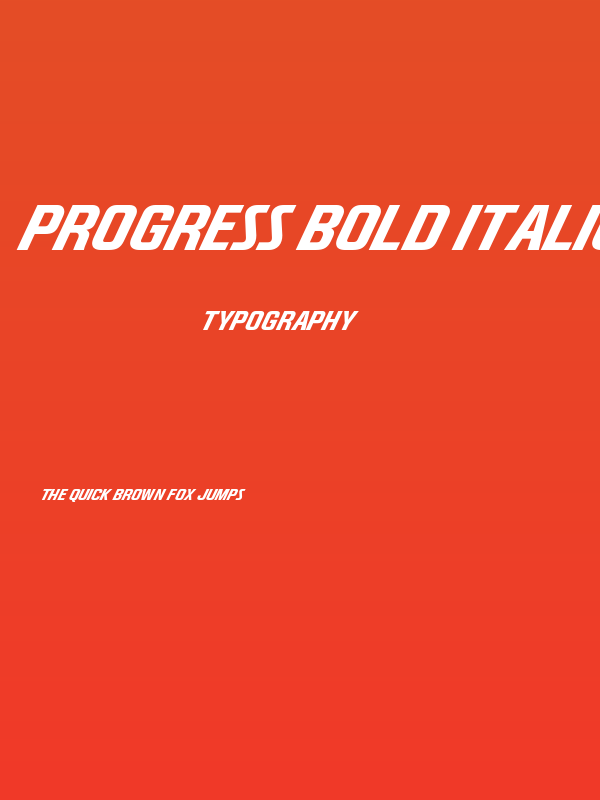 Progress Bold Italic Poster